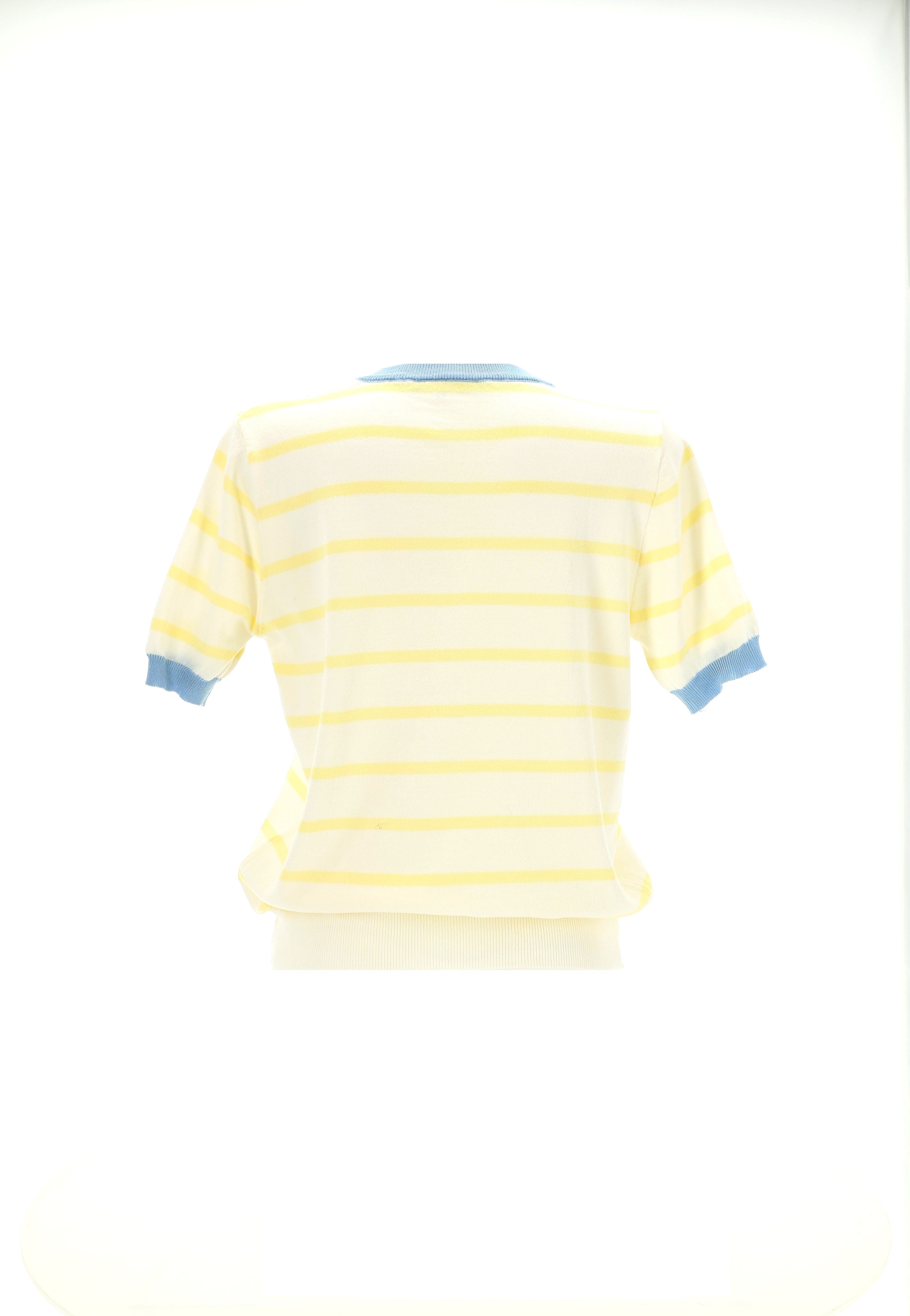 DRYŽUOTA PALAIDINĖ TRUMPOMIS RANKOVĖMIS GELTONA