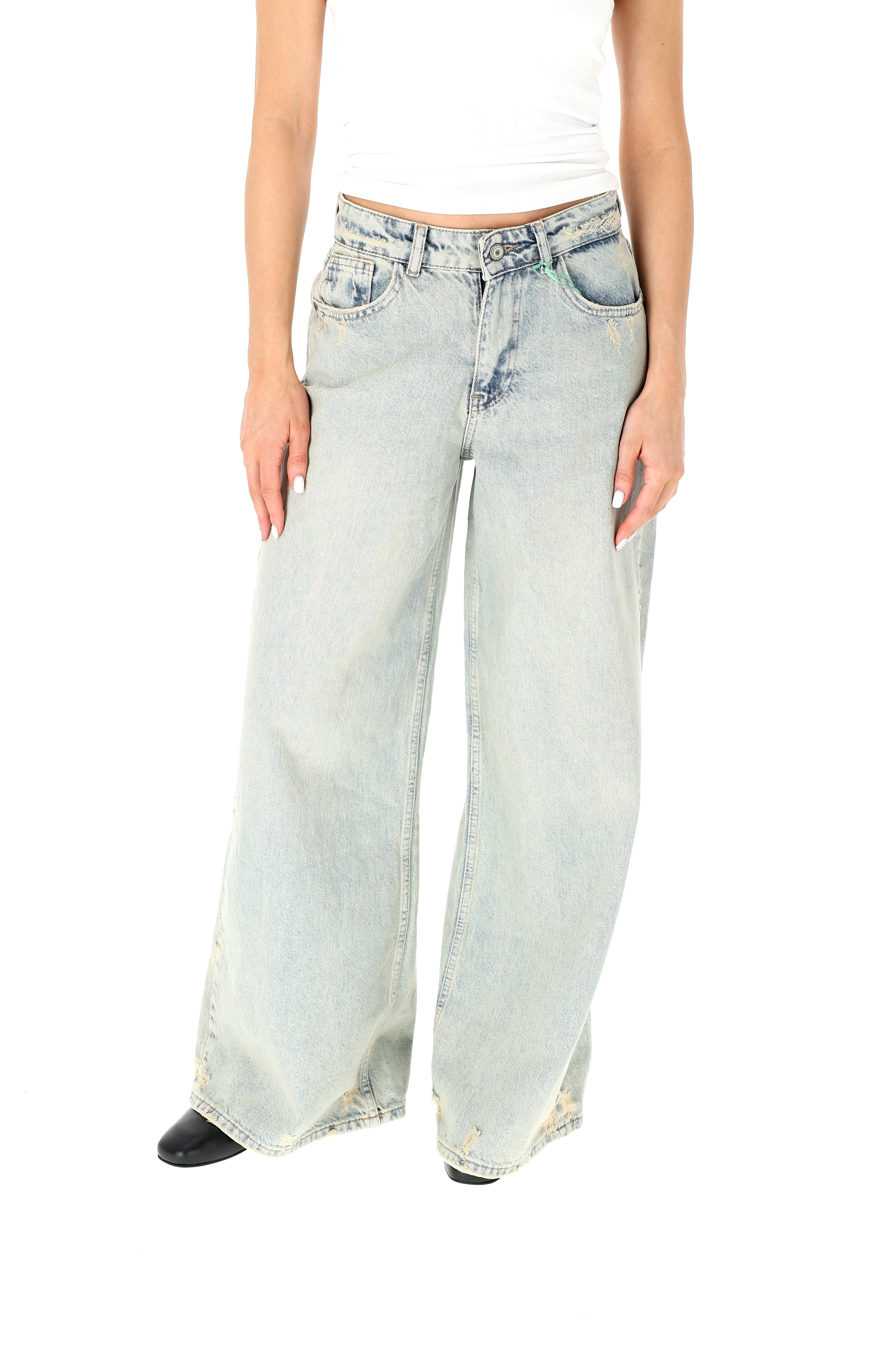 DIRTY WIDE LEG DŽINSAI