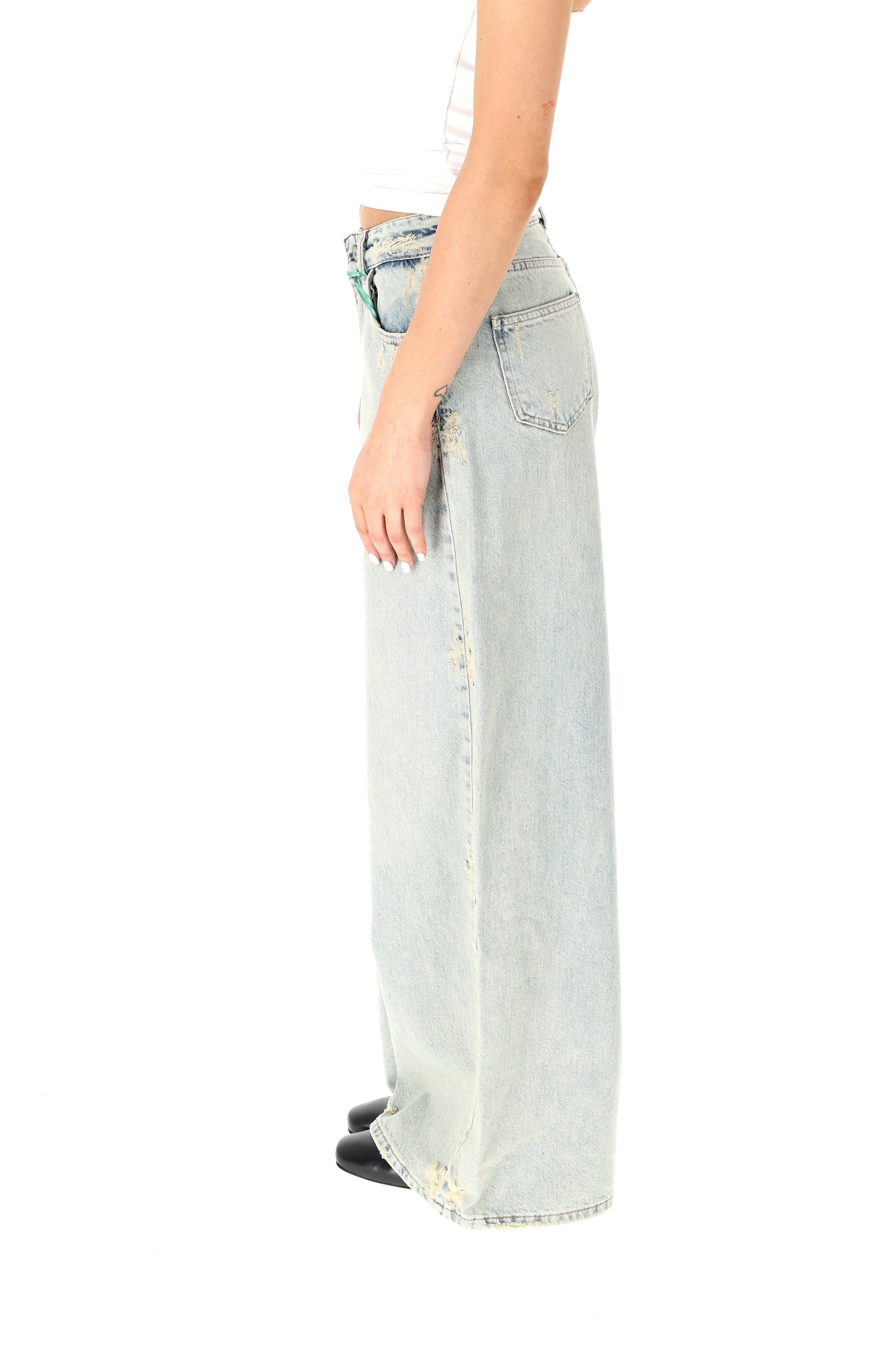 DIRTY WIDE LEG DŽINSAI