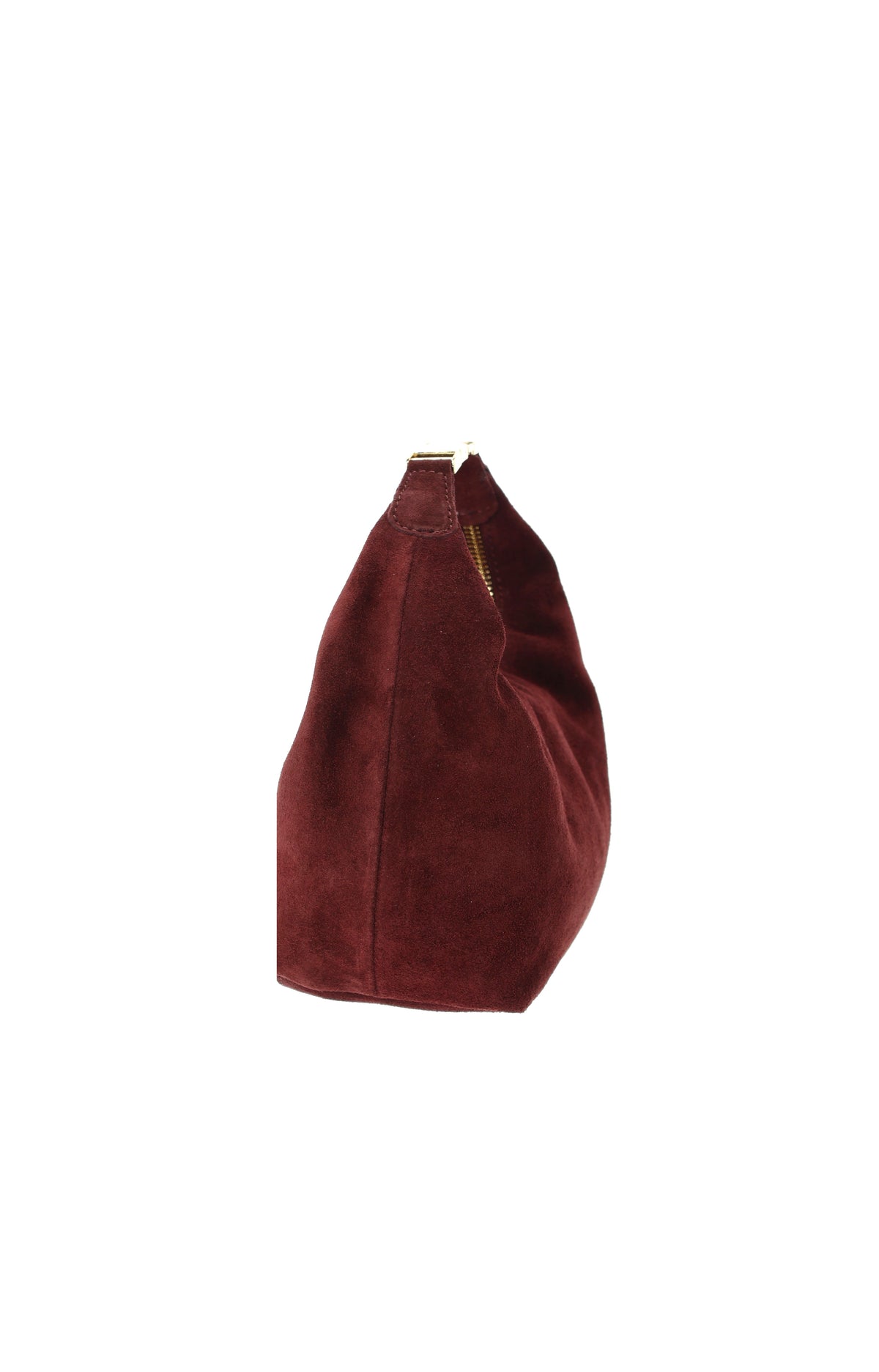 Mini rankinė iš natūralios zomšo odos „Bordo"