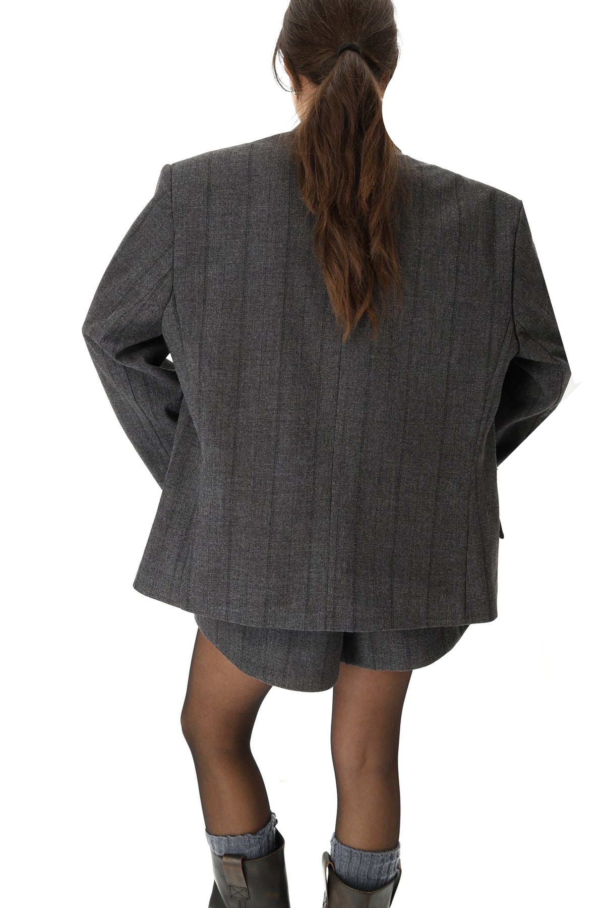 Oversize stiliaus dvieilis švarkas