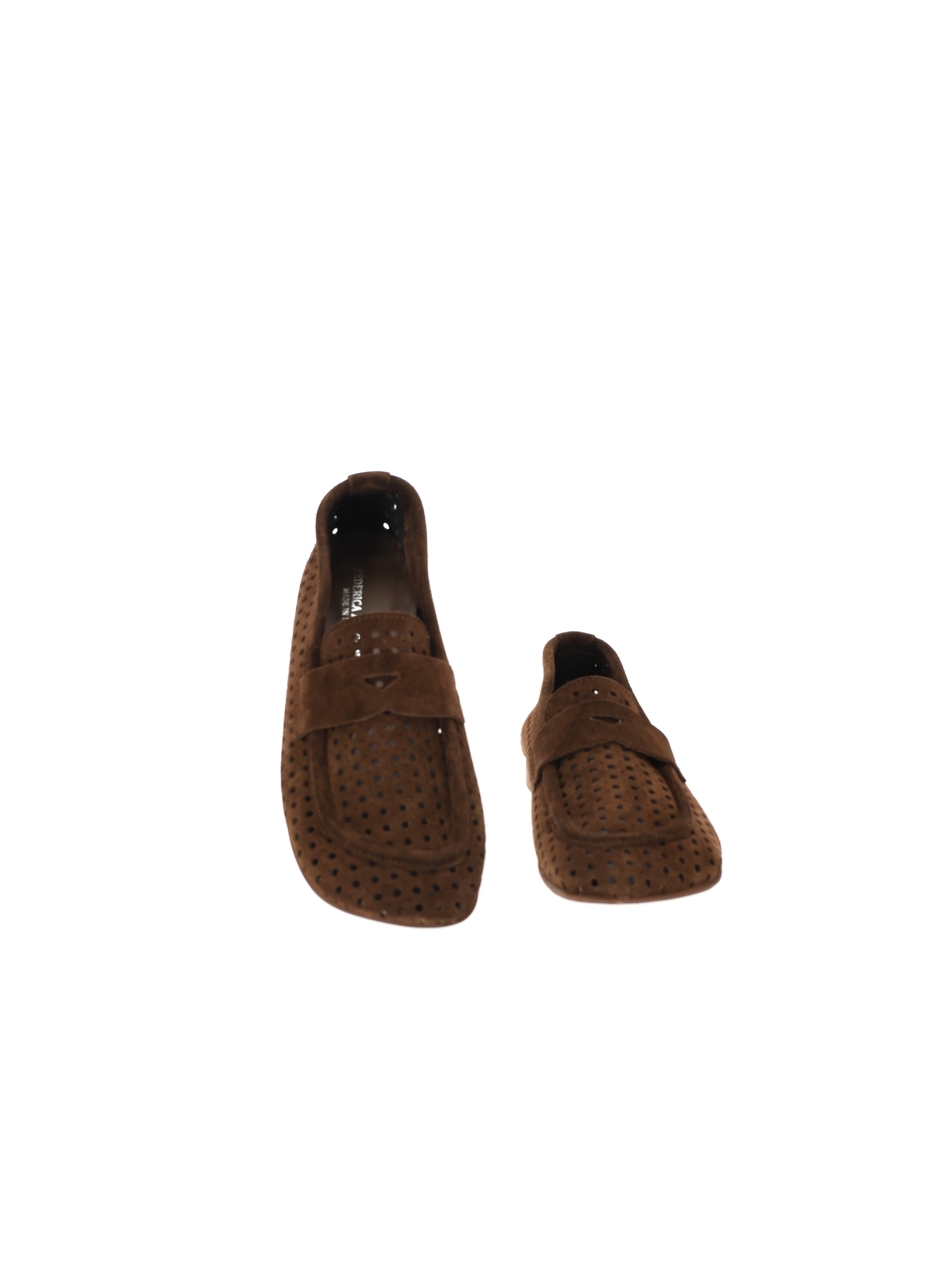 NATŪRALIOS ODOS LOAFERIŲ STILIAUS KIAURI BATAI CHOCO