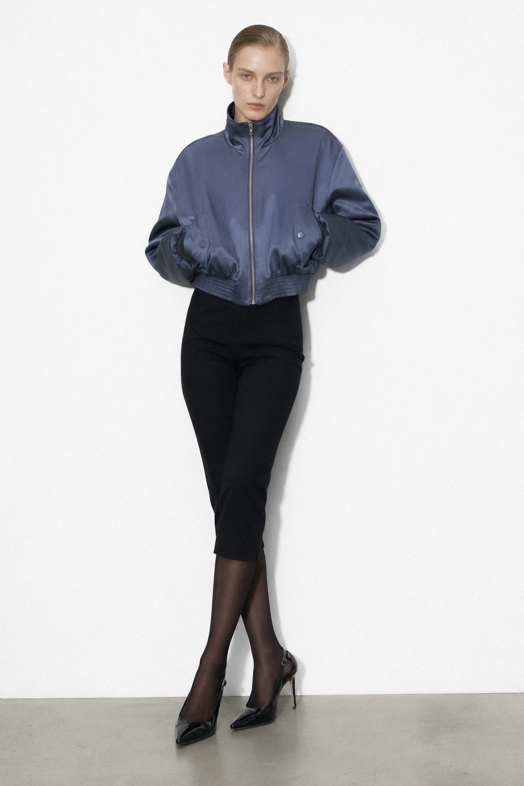 SATIN BOMBER JACKET