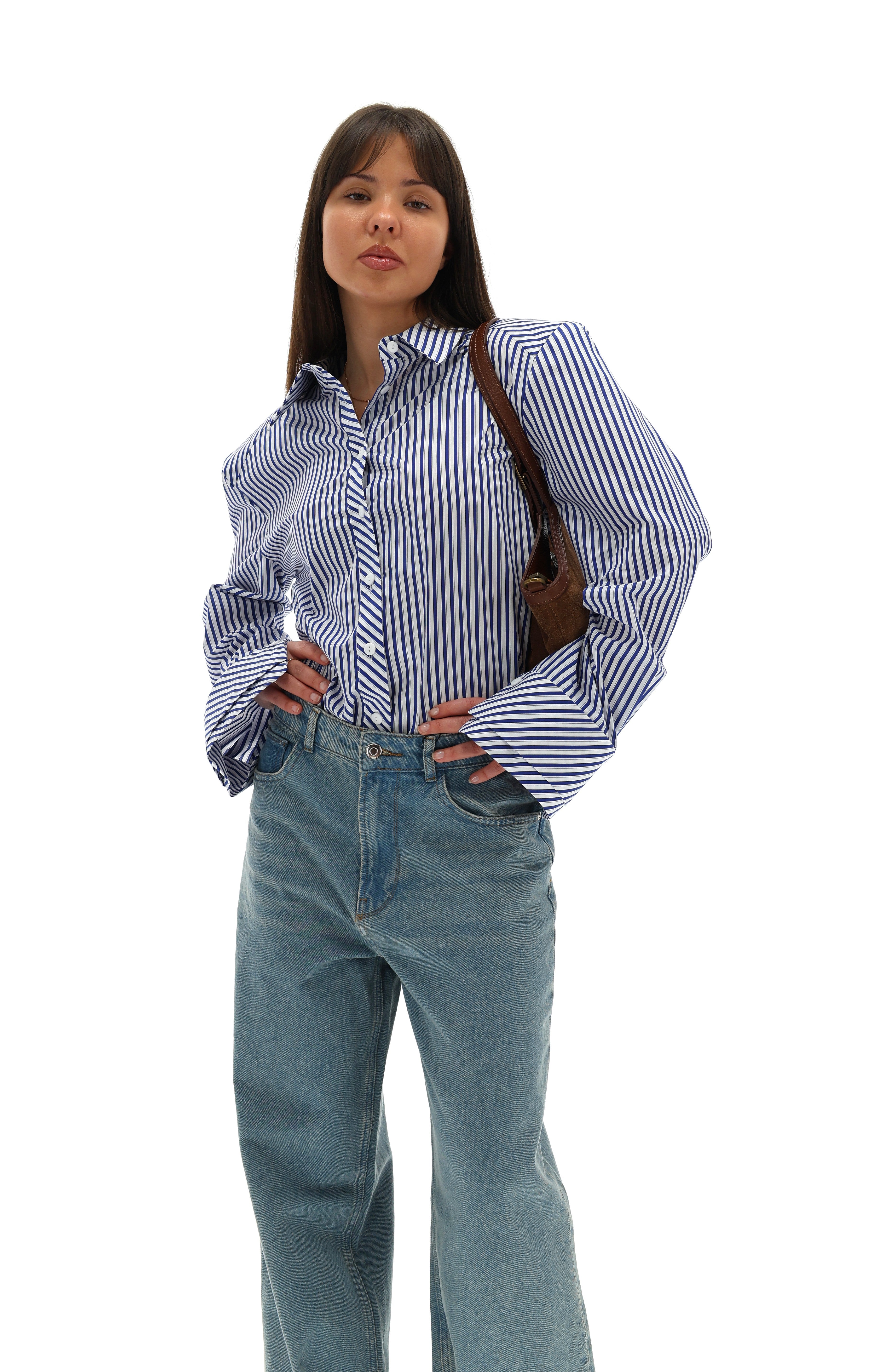 OVERSIZE MARŠKINIAI SU PEČIAIS