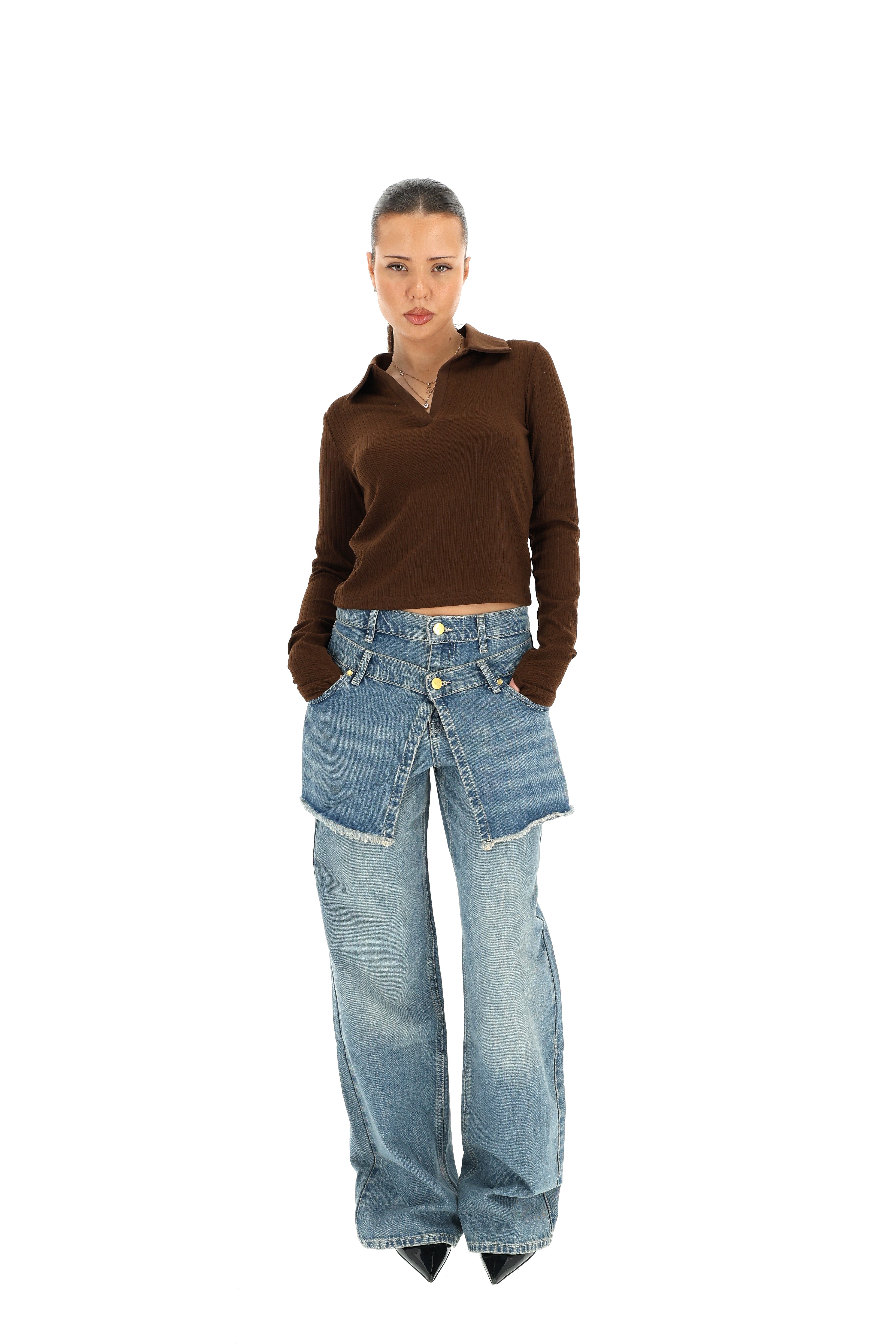 IŠSKIRTINIAI DŽINSAI SU SIJONO DETALE