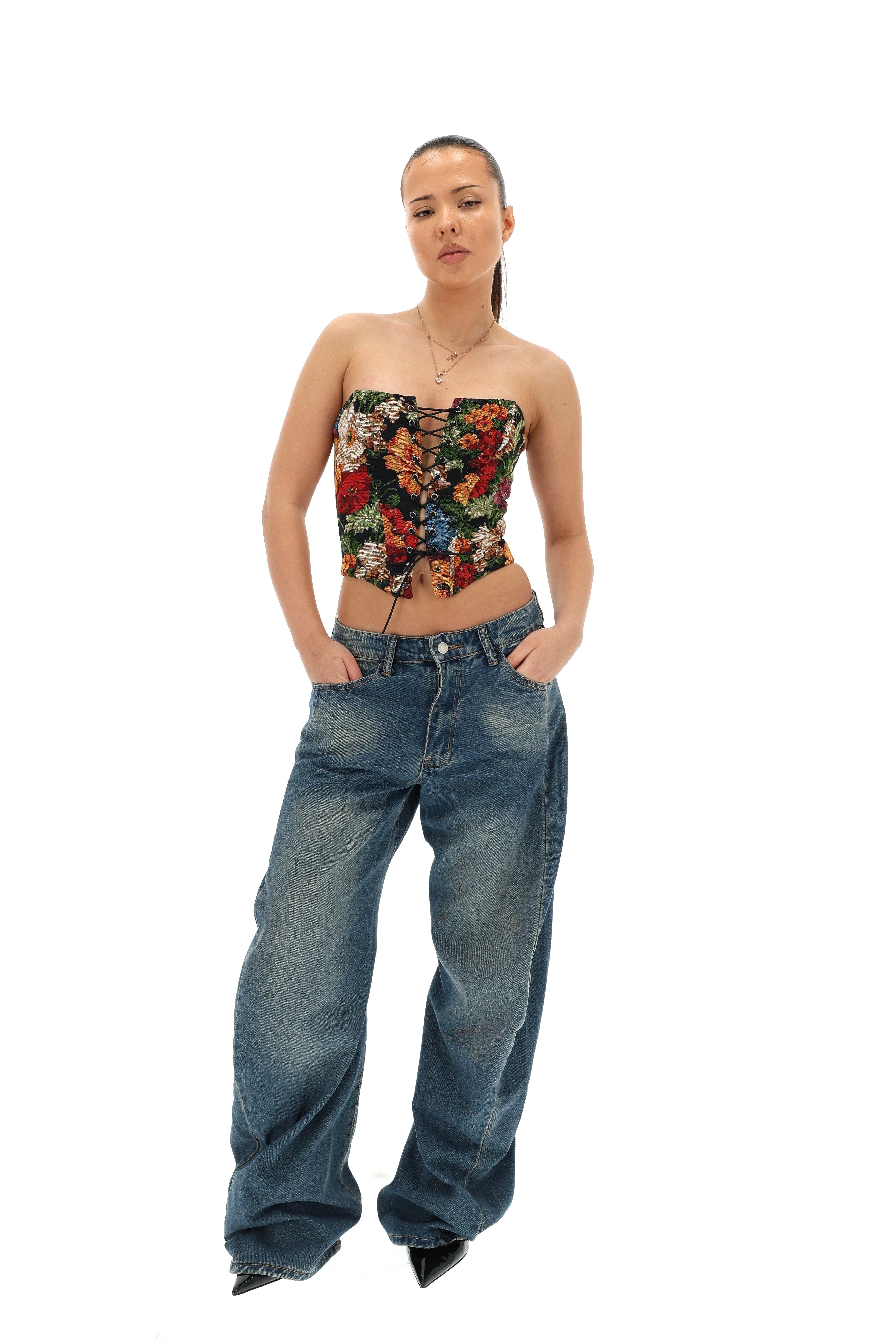 KORSETO PALAIDINĖ FLOWER