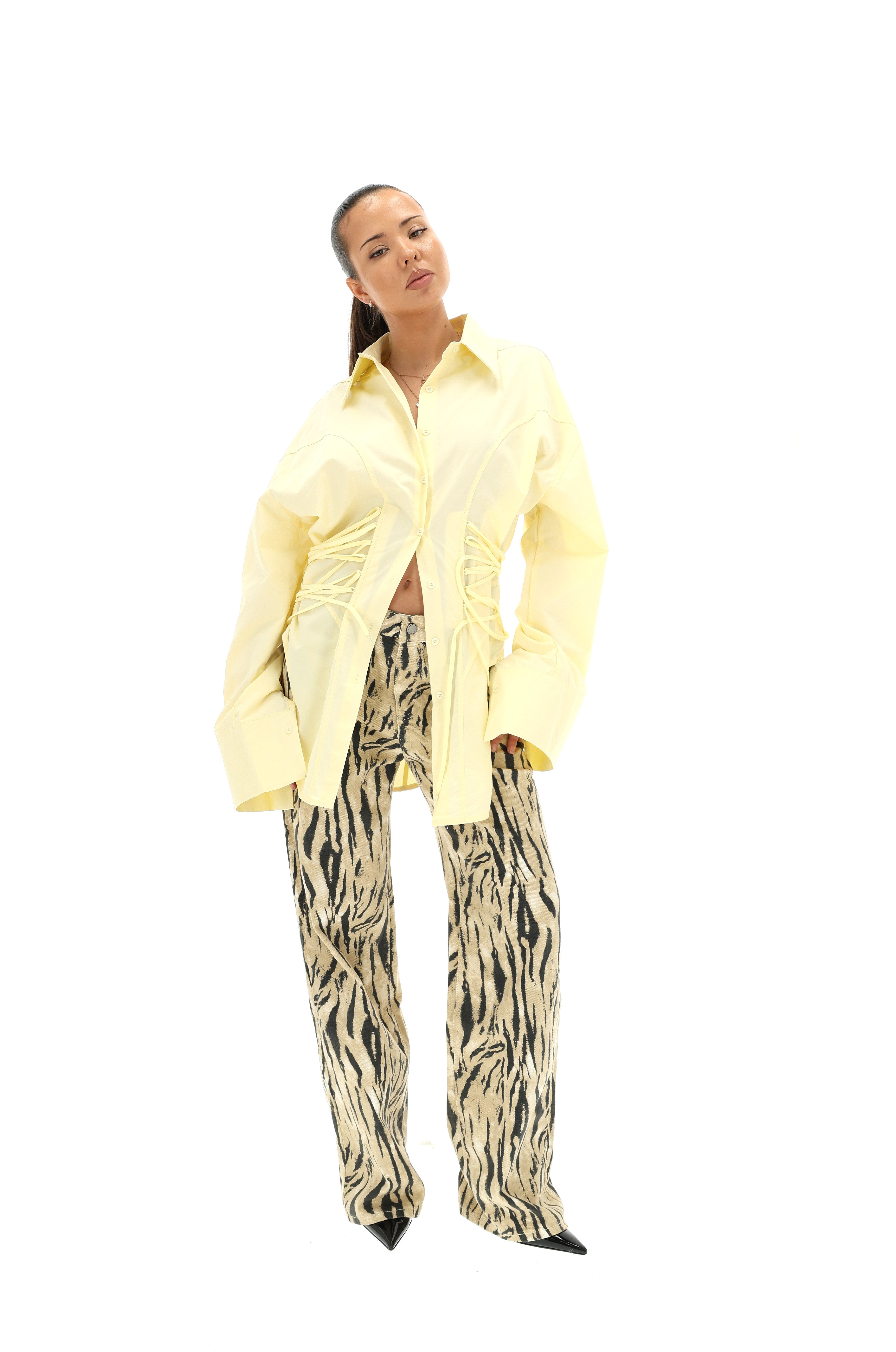 OVERSIZE ILGI LIEMENUOTI MARŠKINIAI