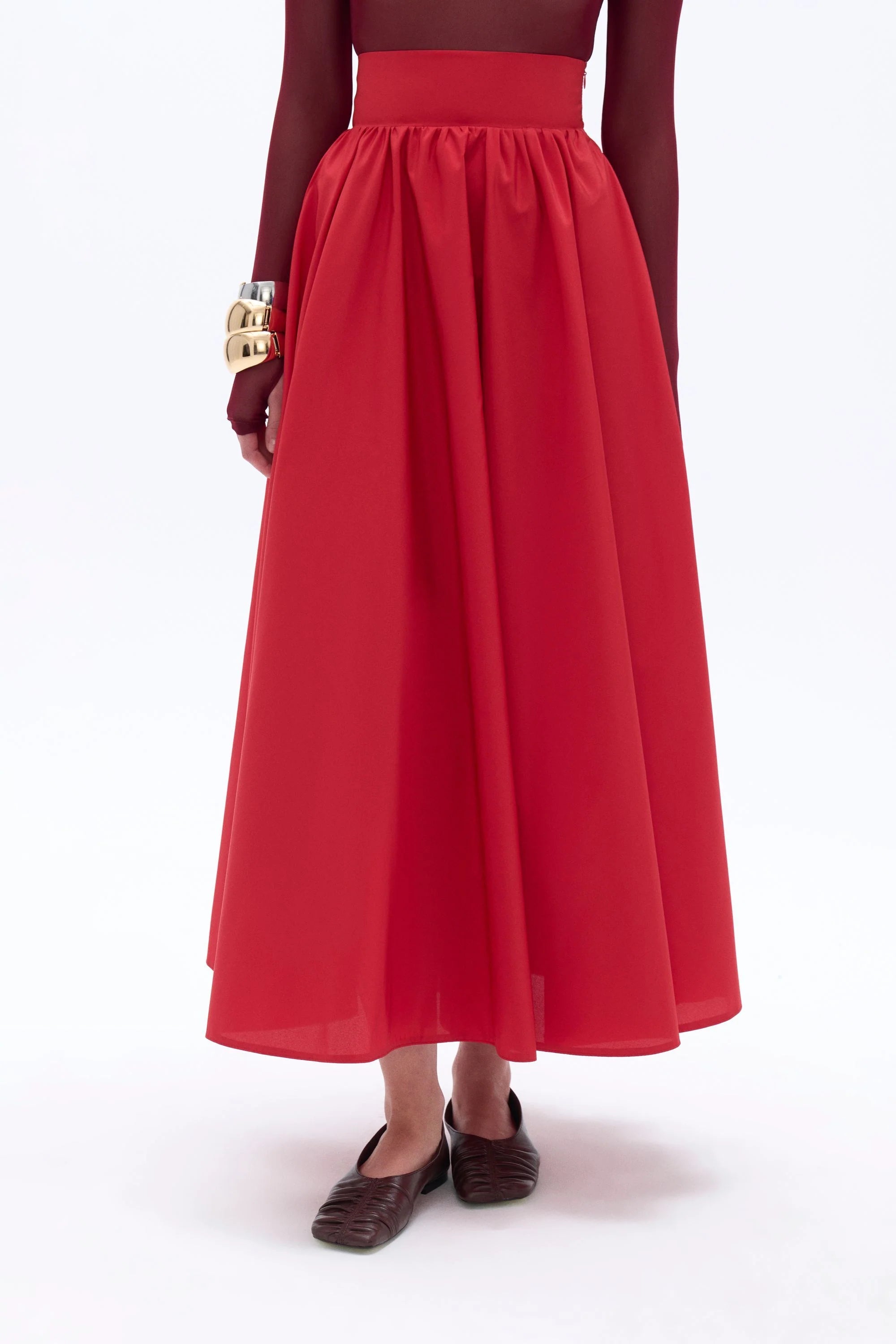 Maxi raudonas sijonas