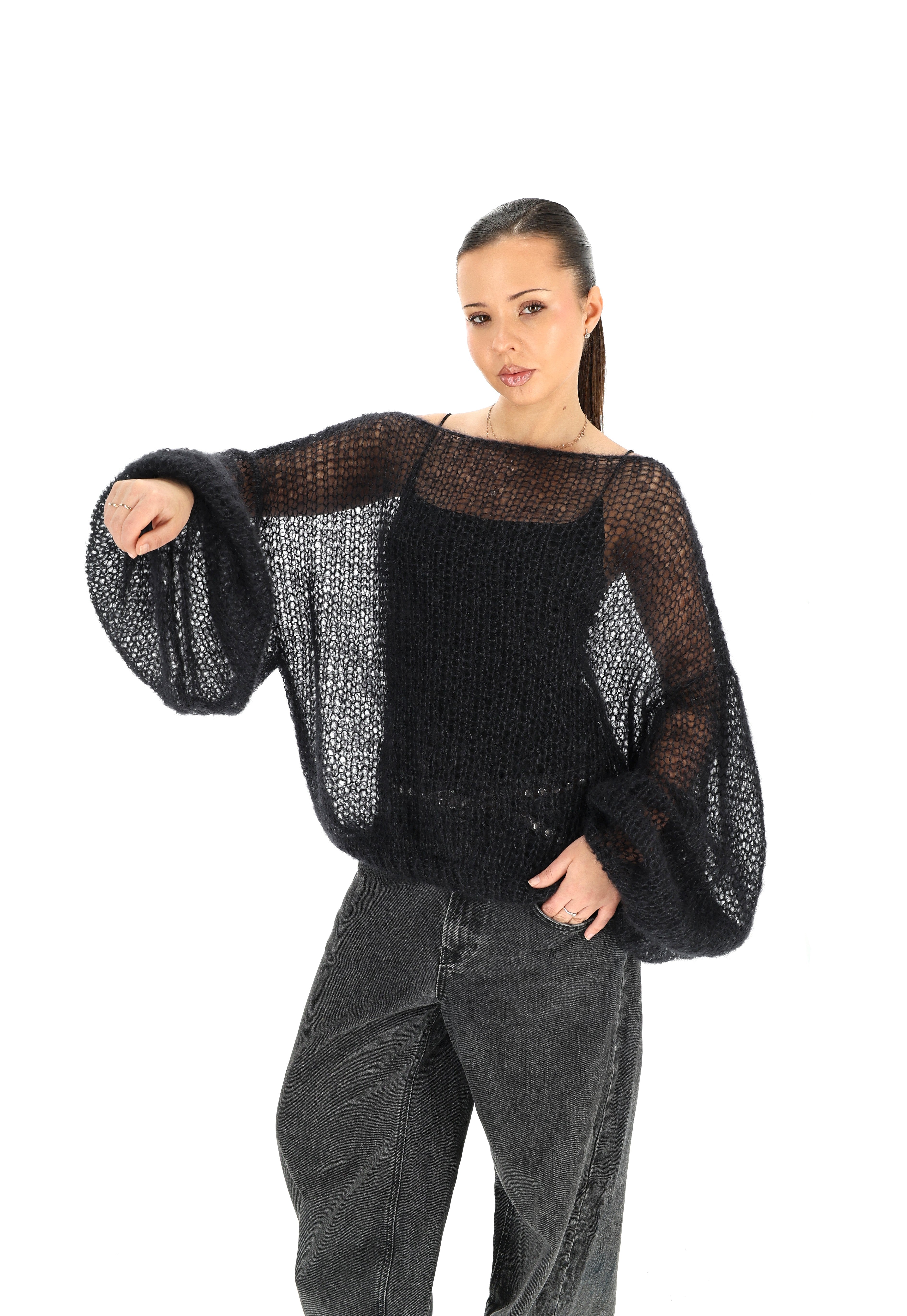 HANDMADE MOHEROS IR ŠILKO MEGZTINIS