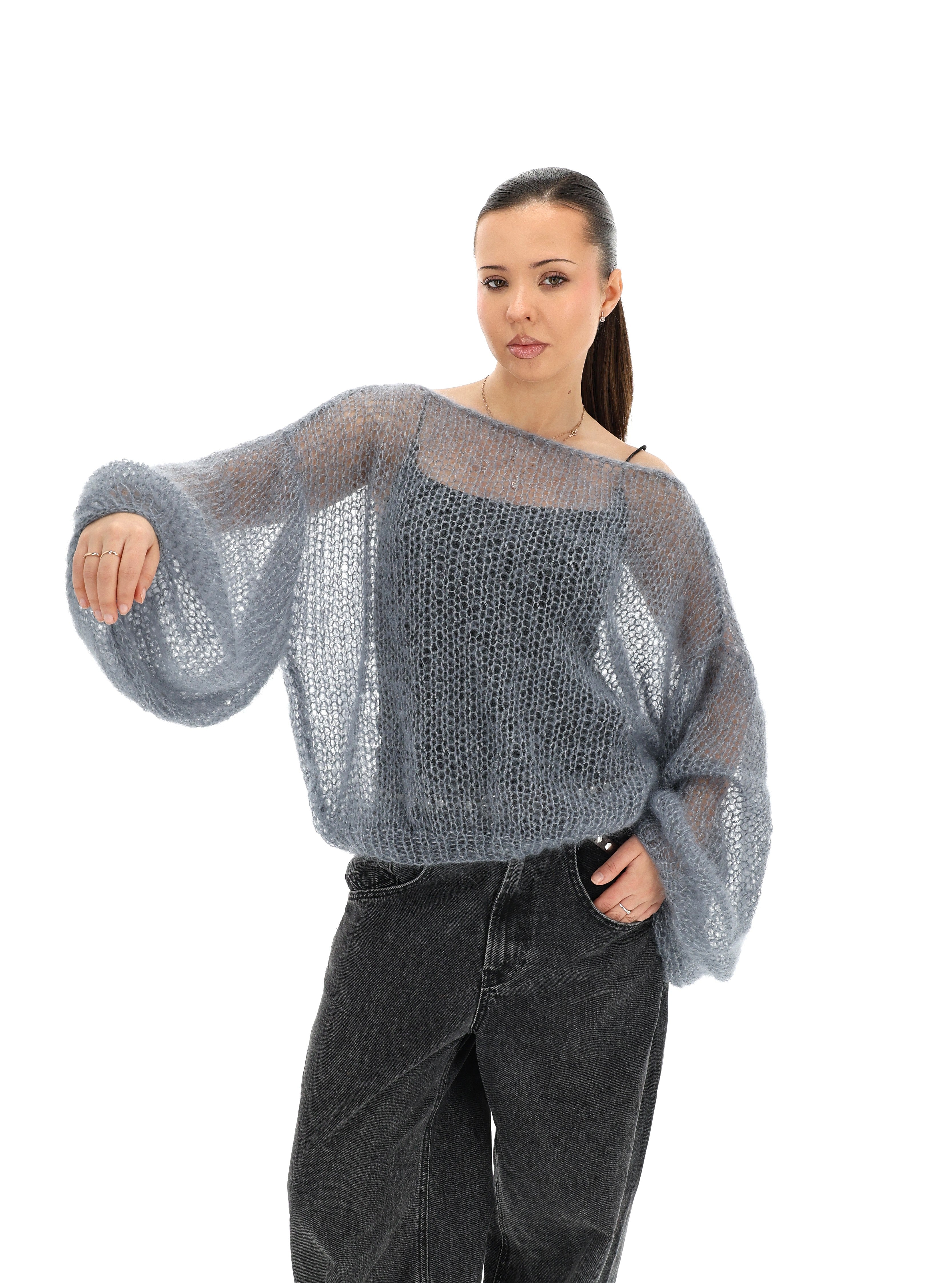 HANDMADE MOHEROS IR ŠILKO MEGZTINIS