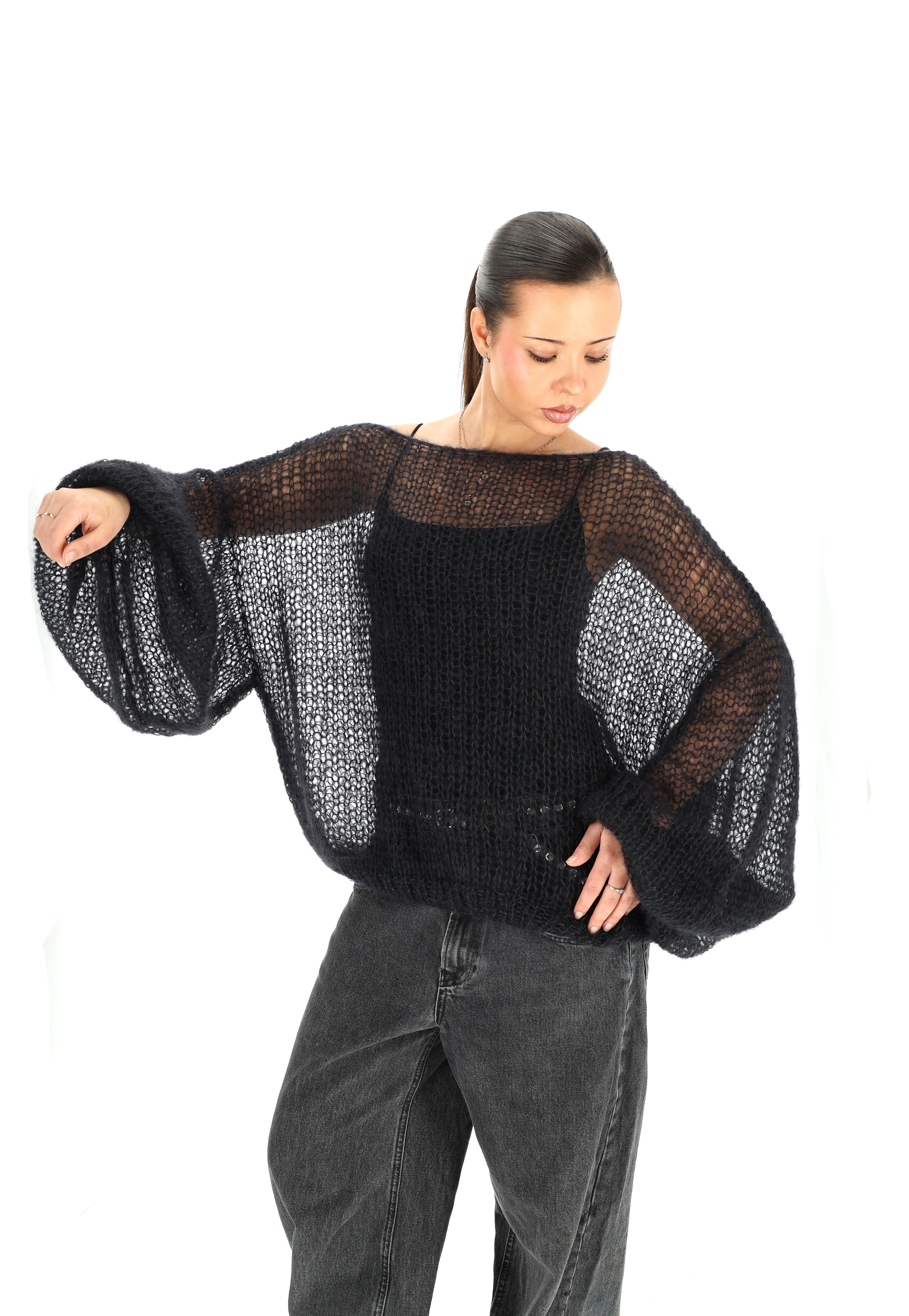 HANDMADE MOHEROS IR ŠILKO MEGZTINIS