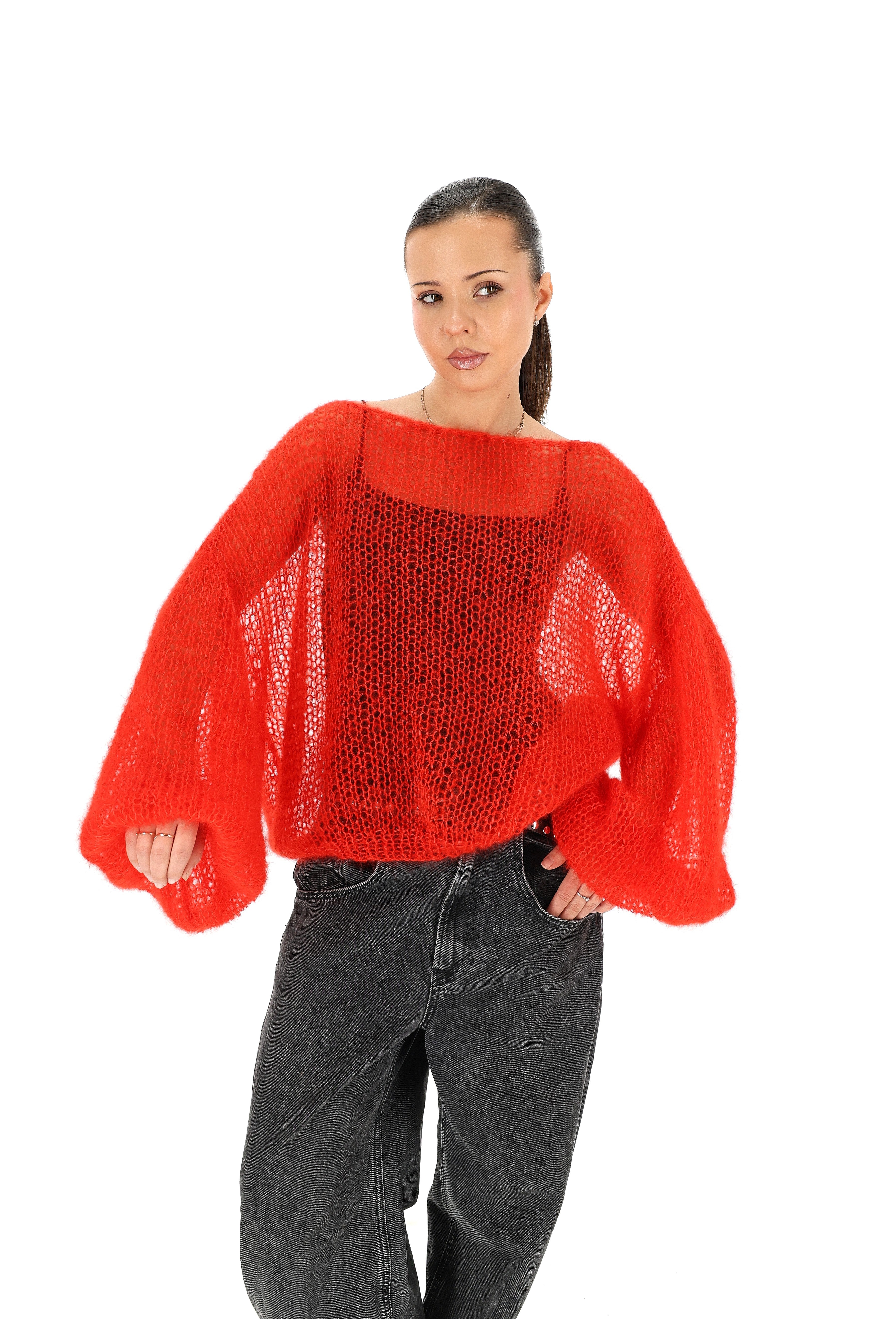 HANDMADE MOHEROS IR ŠILKO MEGZTINIS