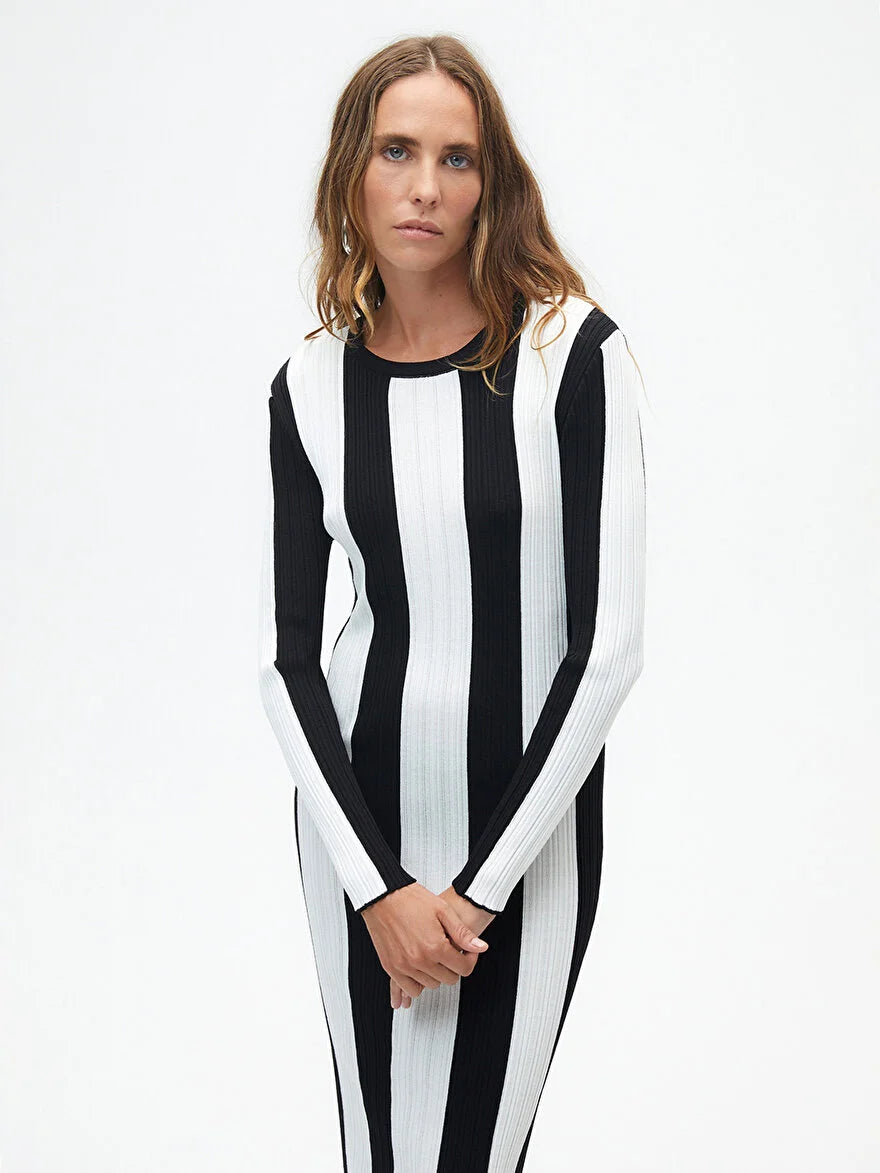 VIENTISA SUKNELĖ BLACK AND WHITE