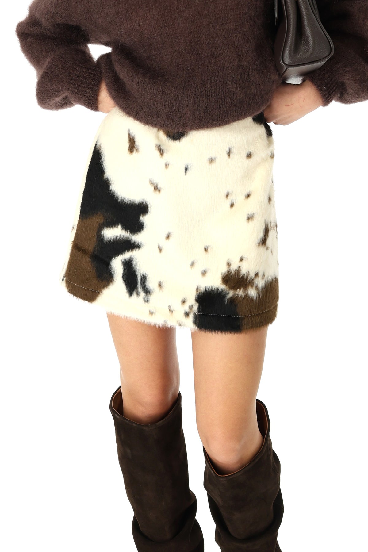 Karvės rašto mini sijonas