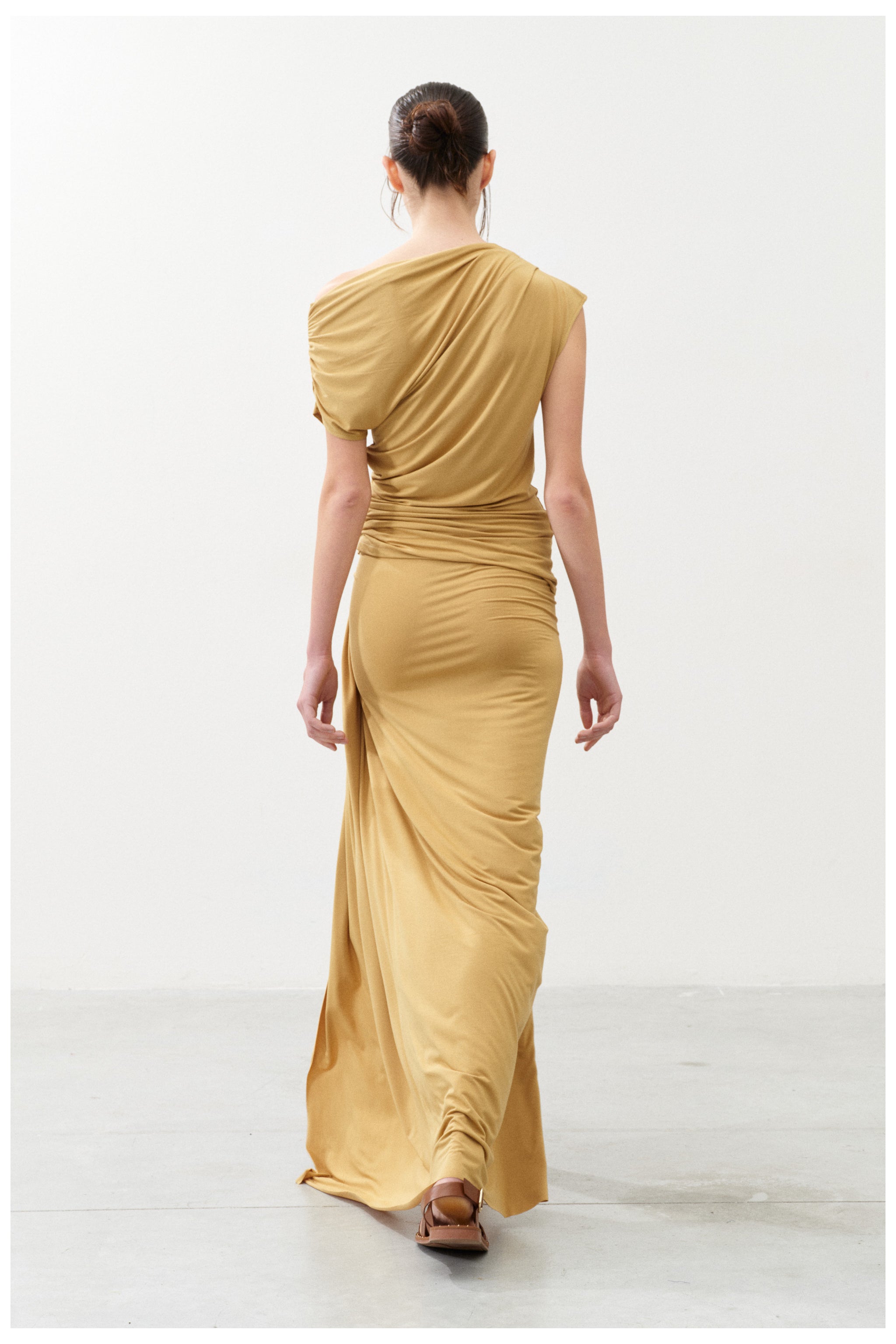 PALAIDINĖ SOLENNE COUTURE MUSTARD