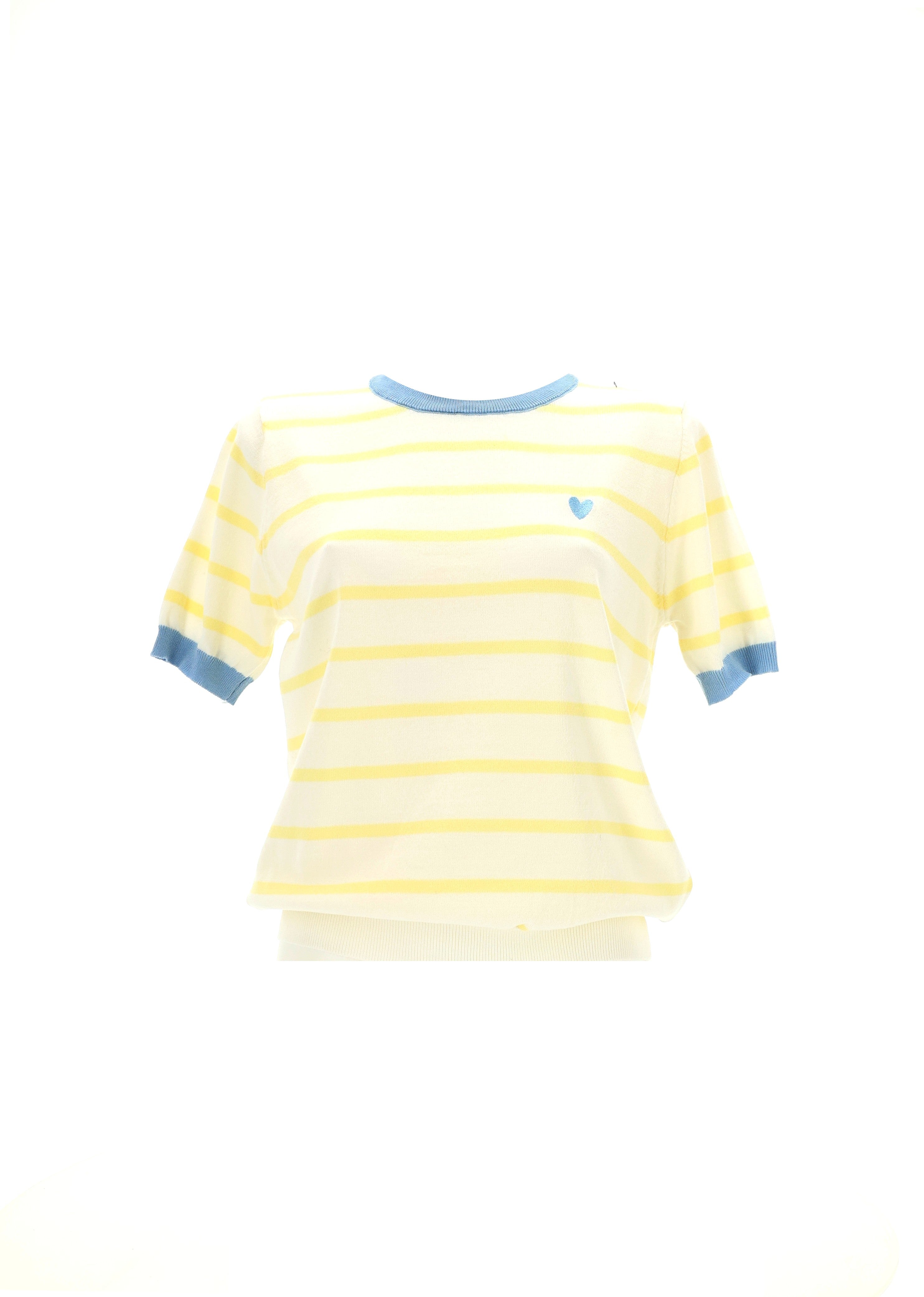 DRYŽUOTA PALAIDINĖ TRUMPOMIS RANKOVĖMIS GELTONA