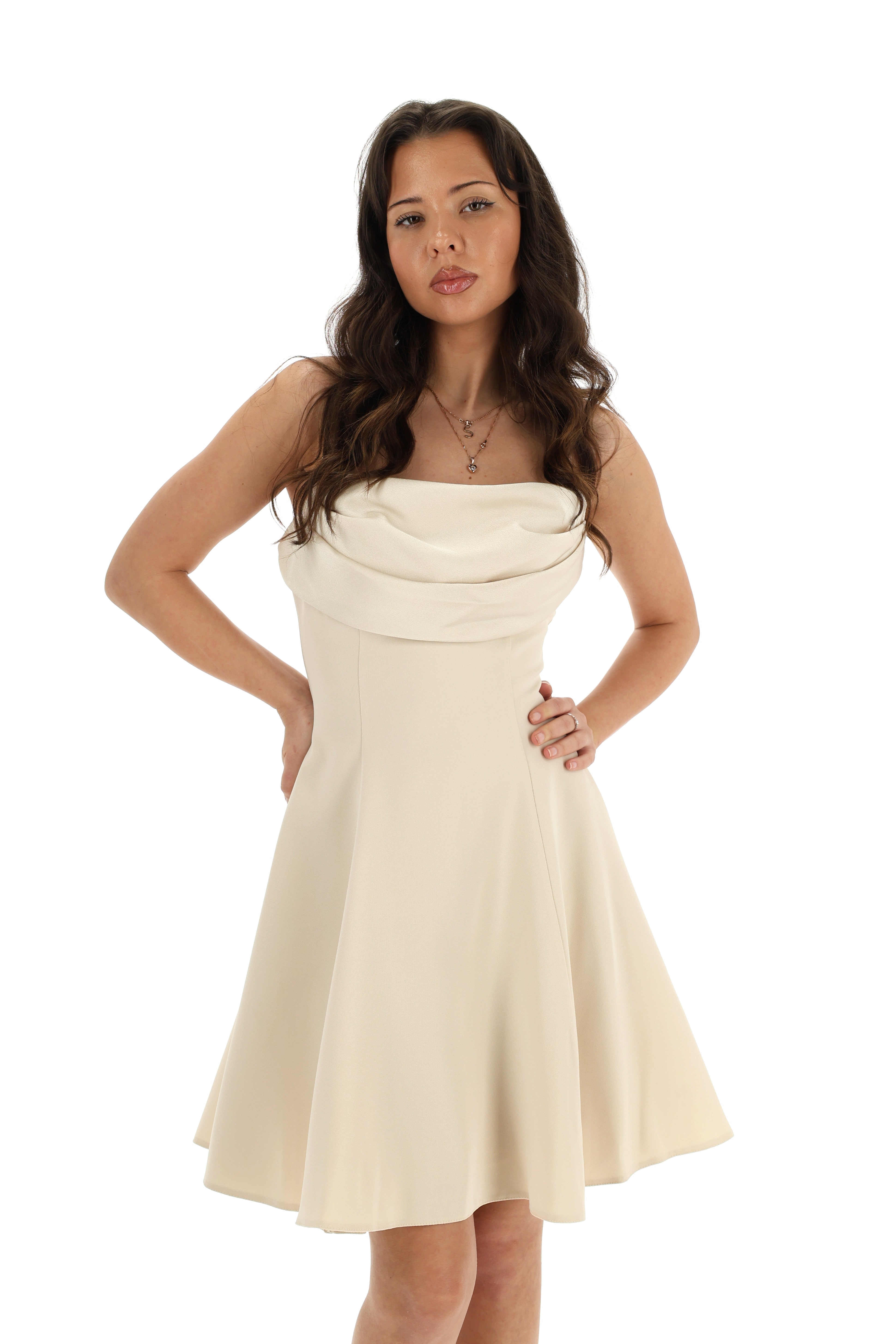 MINI SUKNELĖ CHAMPAGNE