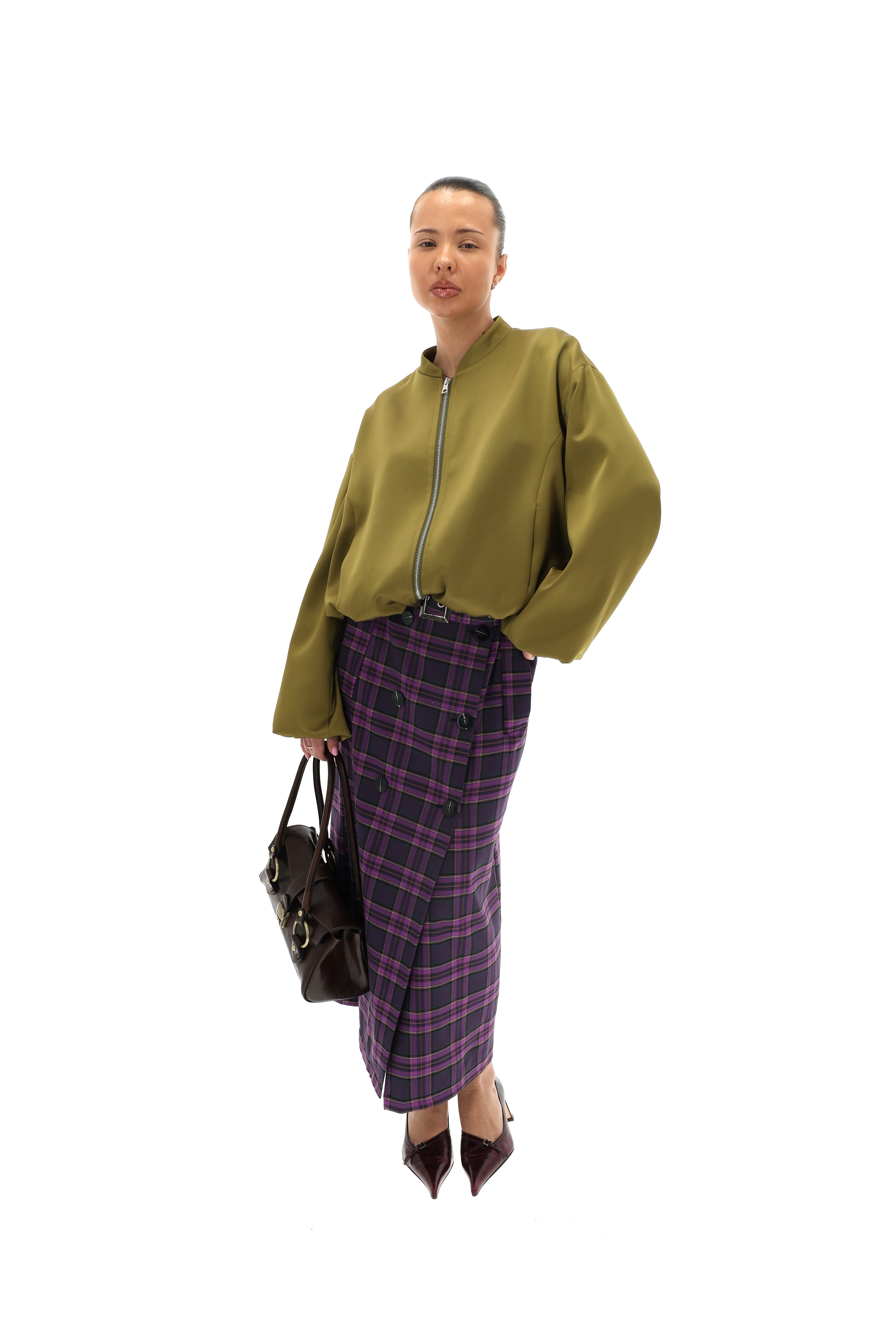 SATINO BOMBER JACKET SAMANŲ
