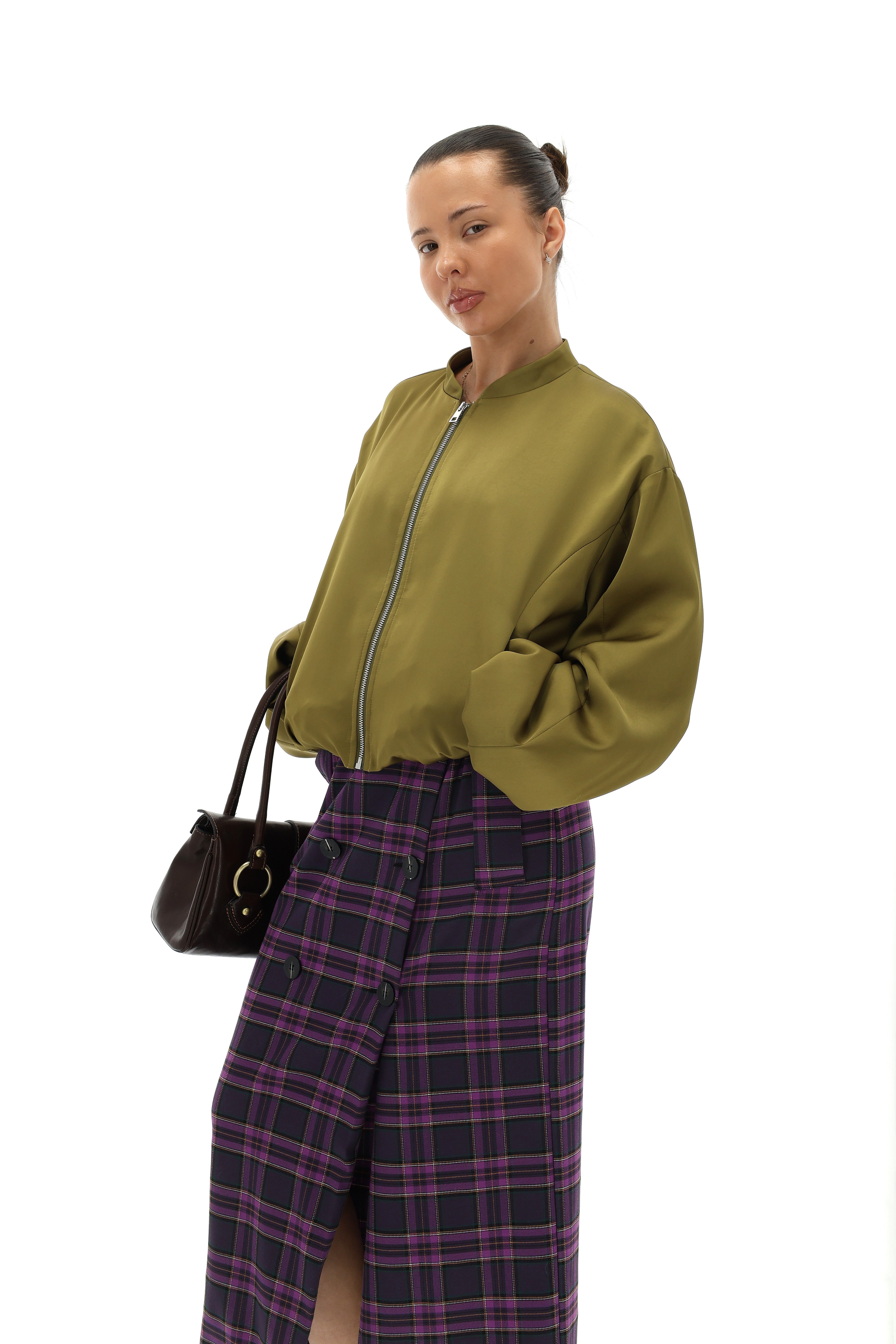 SATINO BOMBER JACKET SAMANŲ