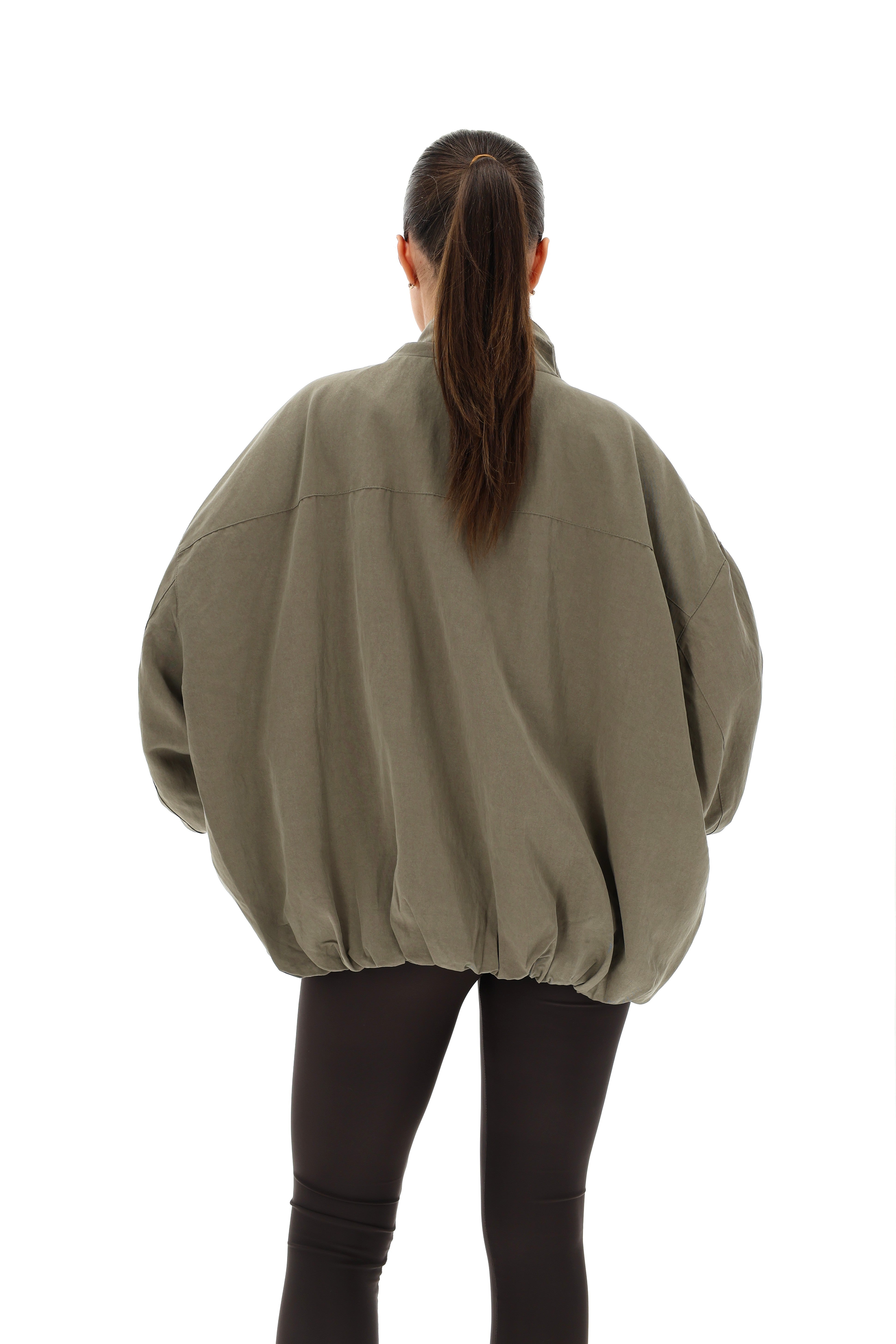 CHAKI OVERSIZE BOMBER ŠVARKELIS