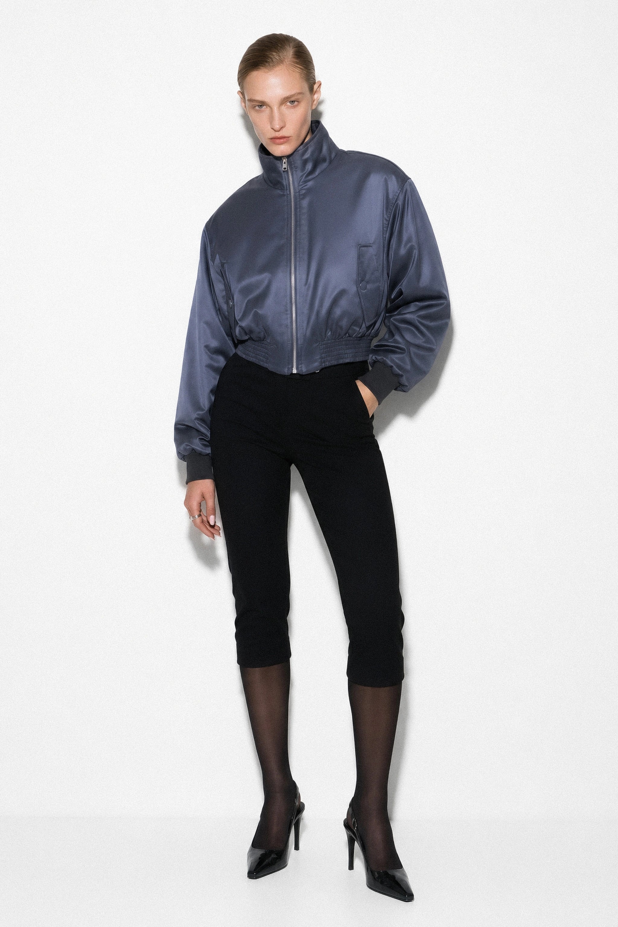 SATIN BOMBER JACKET