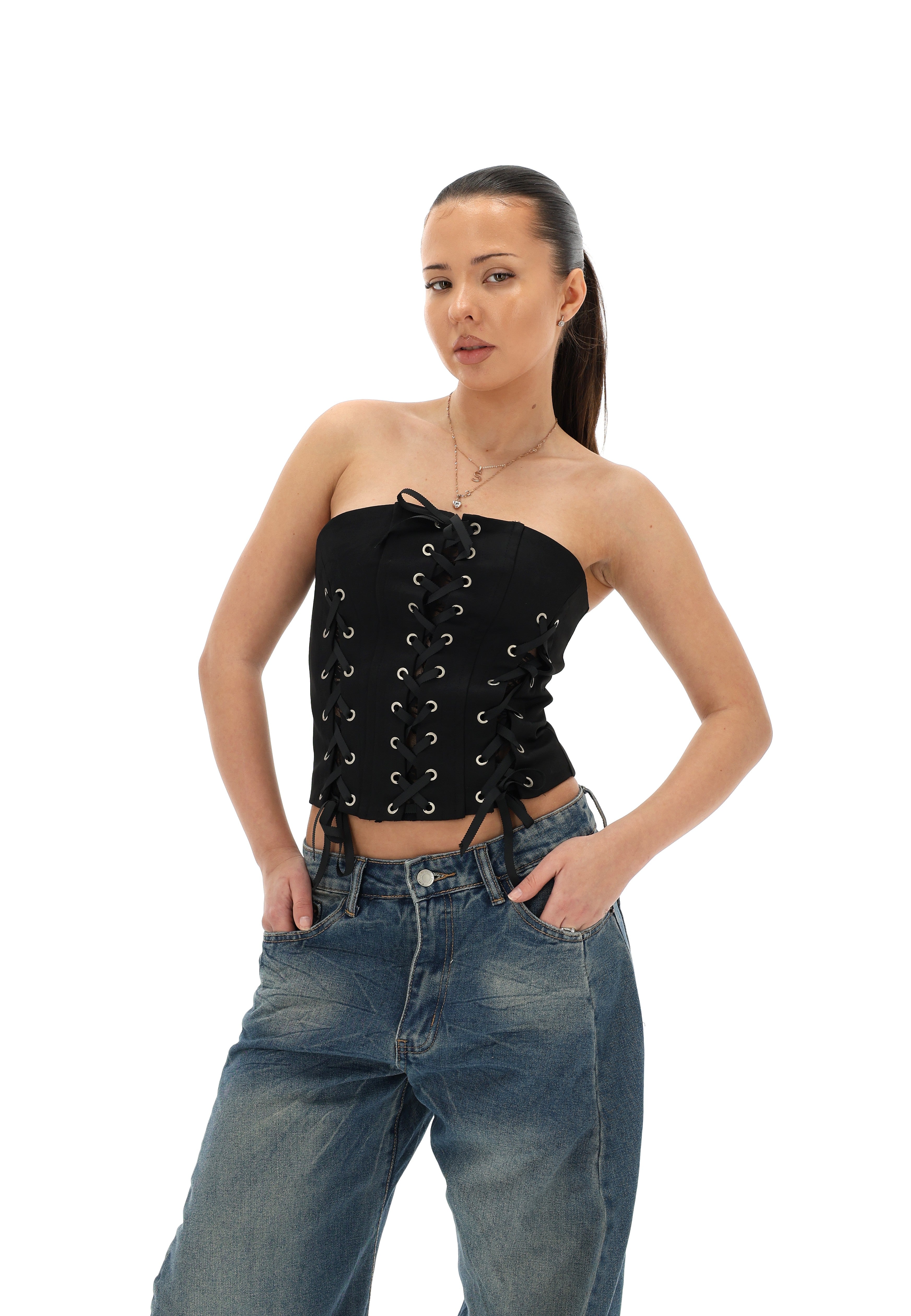 KORSETO PALAIDINĖ BLACK SWAN