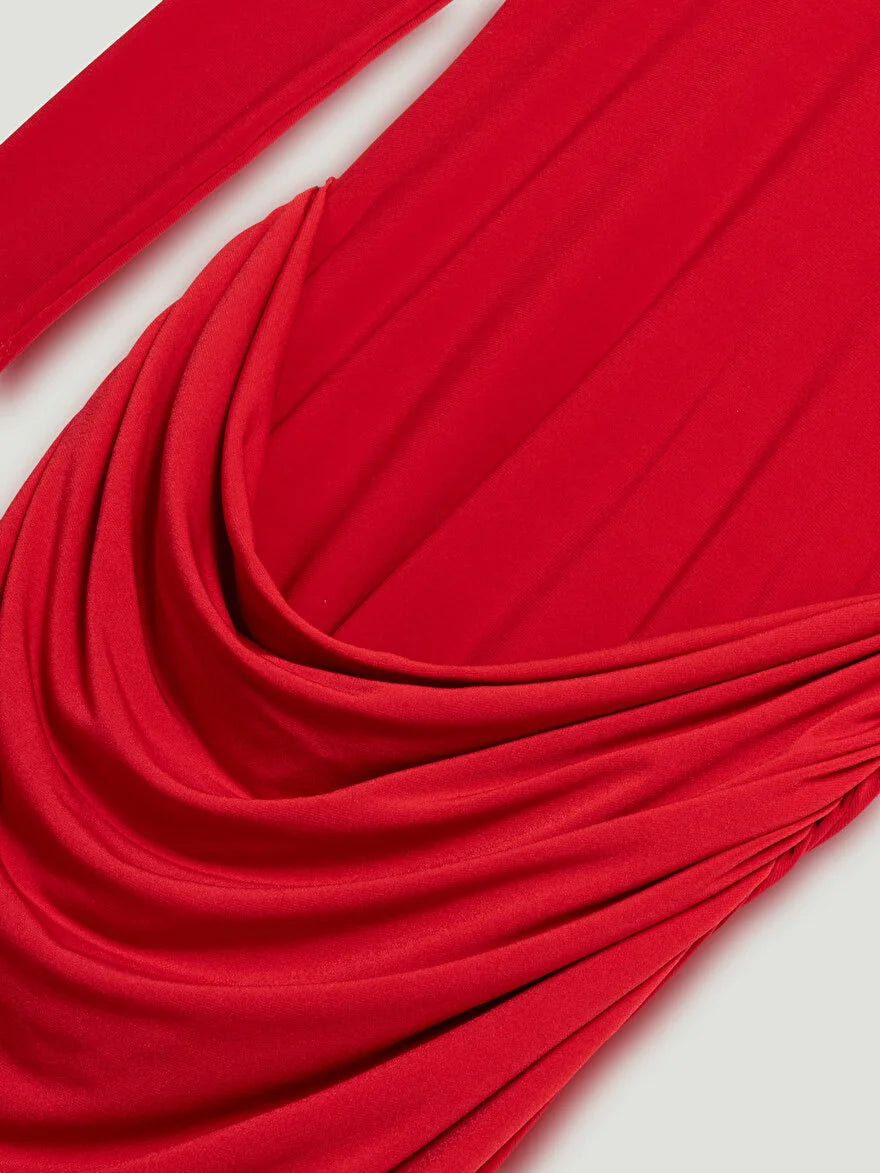 MAXI RAUDONA SUKNELĖ CHIC